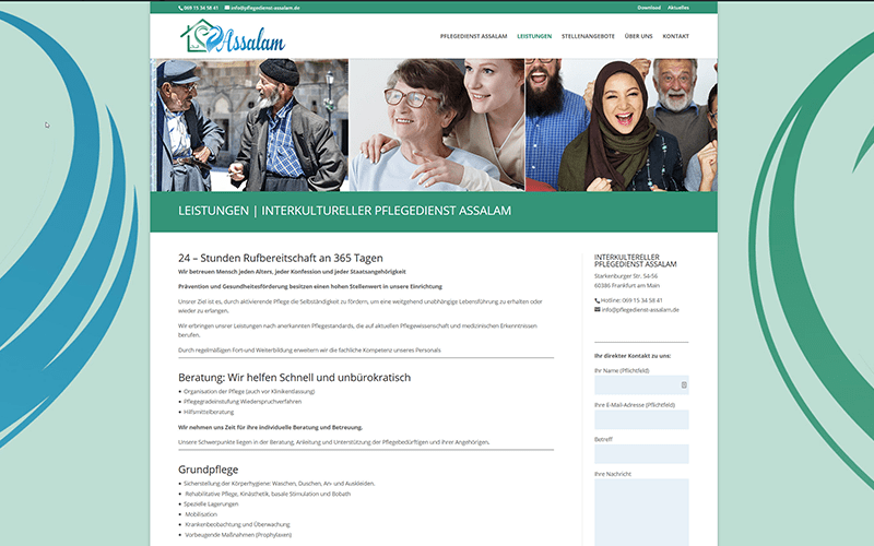 Frankfurt Websiteerstellung Pflegedienst