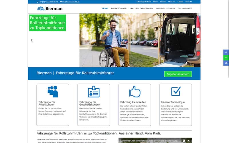 Homepage erstellen für eine Handelsvertretung