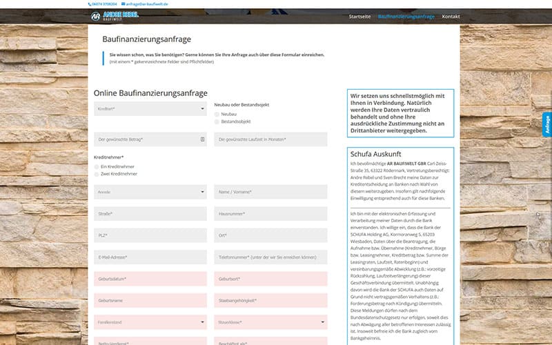 Rödermark: Homepage-Erstellung Baufinanzierung