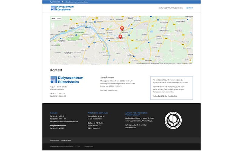 Homepage-Erstellung für einen Arzt aus Rüsselsheim