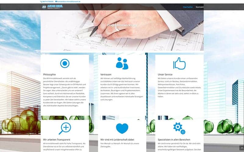 Erstellung Immobilien Website