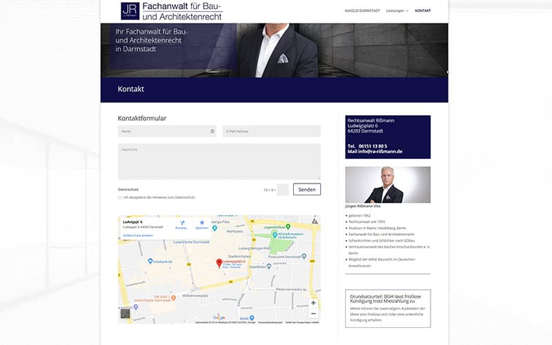 Darmstadt | Neue Website für einen Anwalt