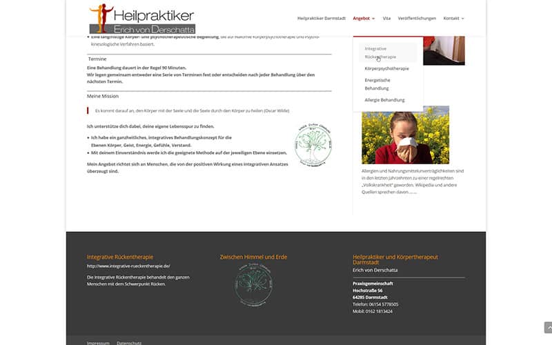 Darmstadt | Erstellung Homepage Heilpraktiker
