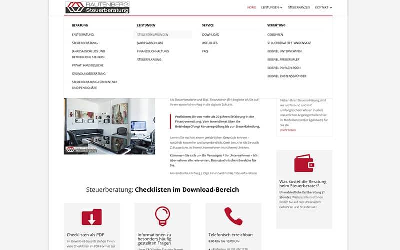 Mörfelden | Erstellung Website für eine Steuerberatung