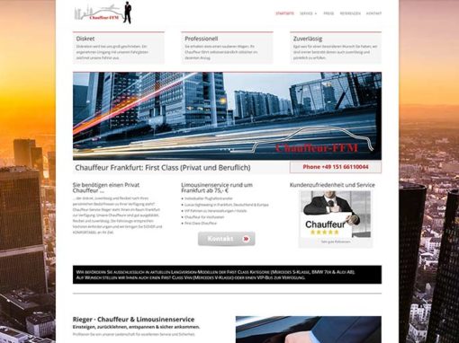 Chauffeur Homepage Frankfurt