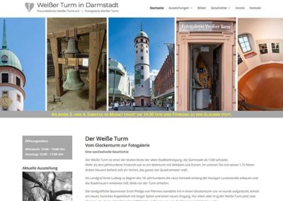 Weißer Turm Darmstadt: Komplettes ReDesign der Homepage