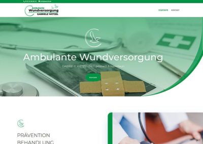 Homepage-Erstellung Ambulante Wundversorgung