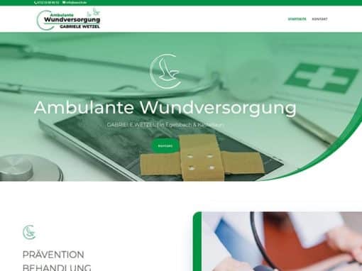 Homepage-Erstellung Ambulante Wundversorgung