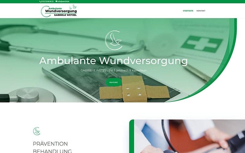 Homepage-Erstellung Ambulante Wundversorgung