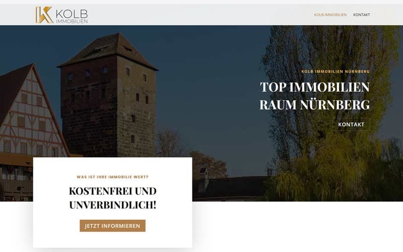 Homepage-Erstellung Immobilienmakler in Nürnberg