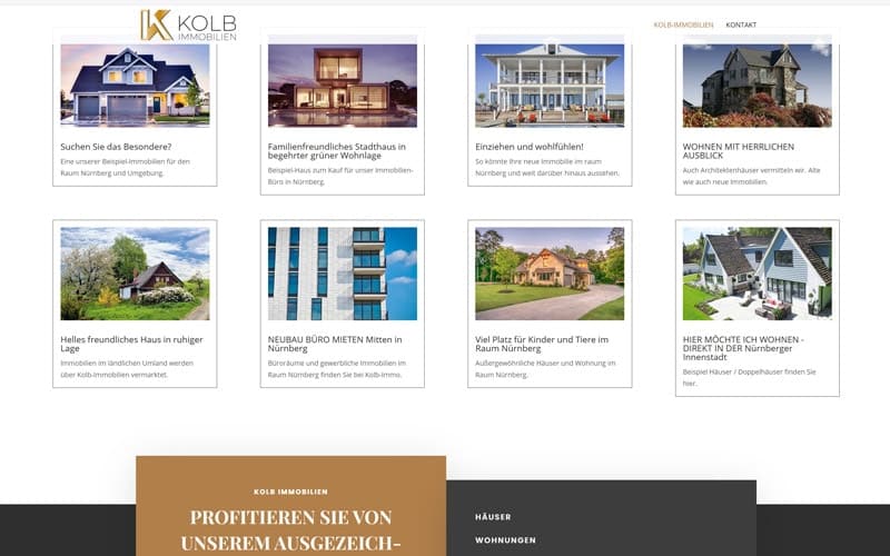Homepage-Erstellung Immobilienmakler in Nürnberg