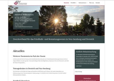 Homepage Redesign Friedhofszweckverband Neu-Isenburg & Dreieich