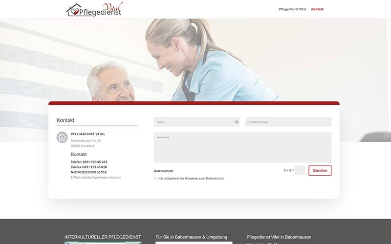 Website für einen Pflegedienst aus Frankfurt & Babenhausen