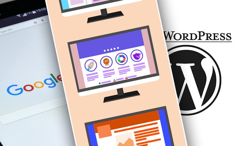 Vergleich Google Webpage, Baukastensystem und WordPress Website