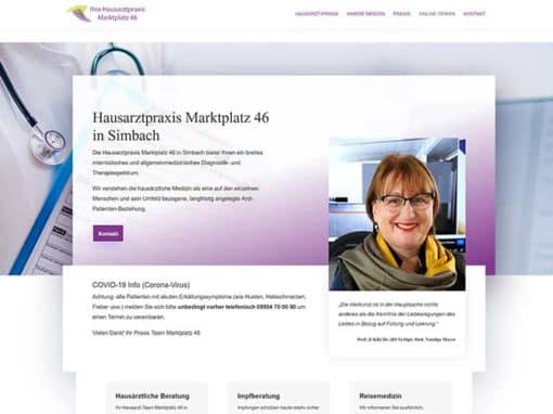 Homepage für einen Hausarzt in Simbach