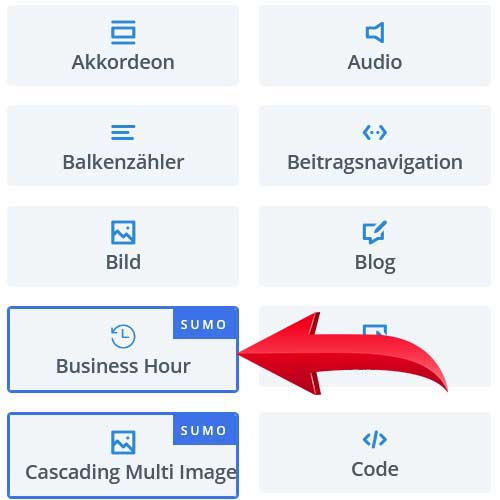 Geschäftszeiten / Öffnungszeiten Modul für Divi