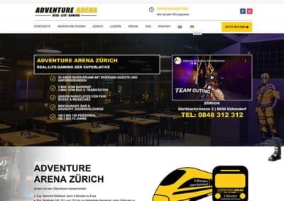 Adventure Arena Schweiz | WordPress Website Funpark