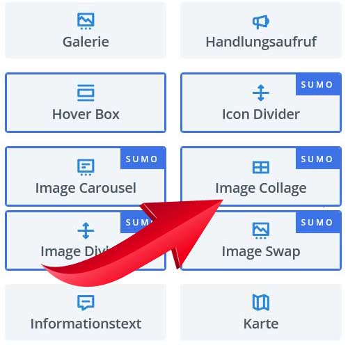 Image Collage (Bilder Collage) Modul für Divi / WordPress