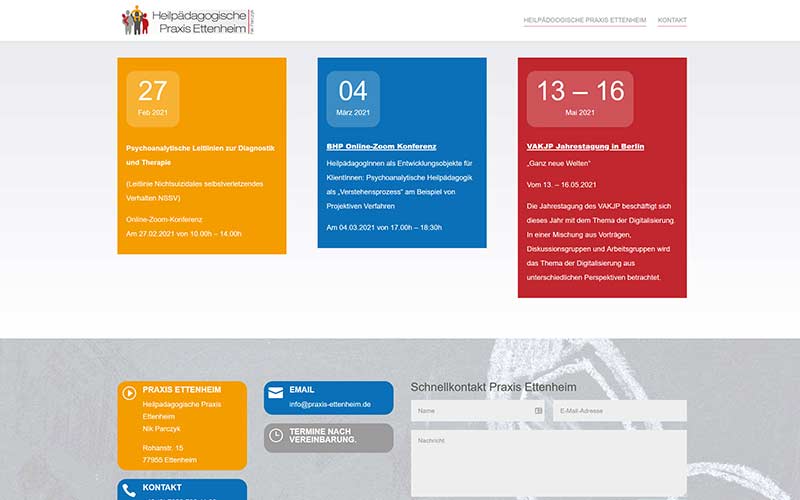 Ettenheim | Erstellung Homepage für eine Praxis