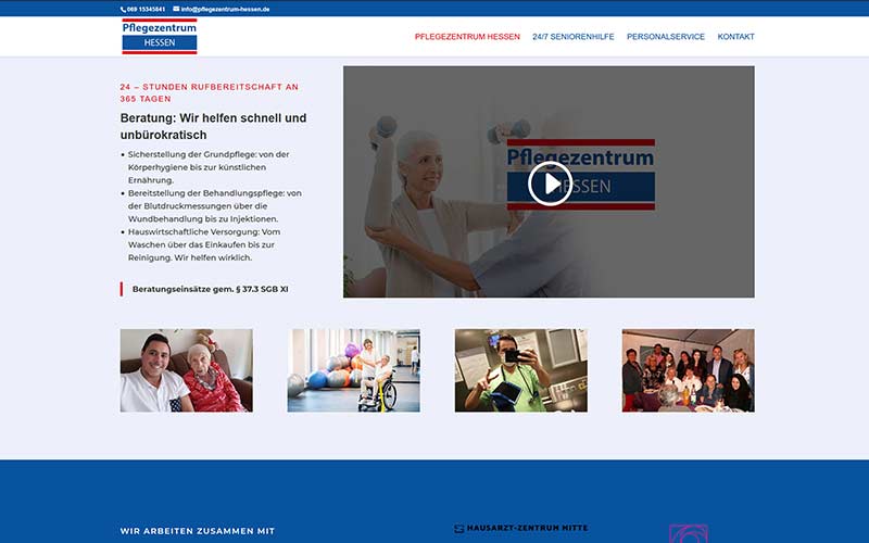 Frankfurt | Erstellung Homepage Pflegezentrum Hessen