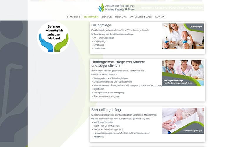 Pleidelsheim | Homepageerstellung Pflegedienst