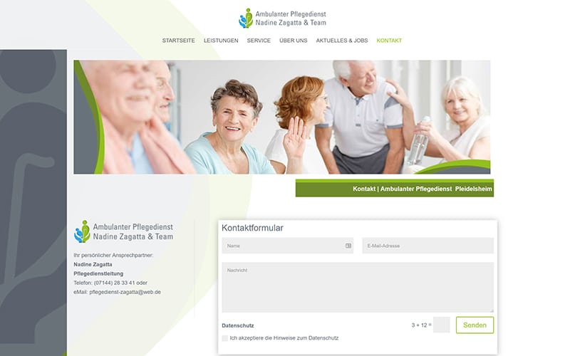 Pleidelsheim | Homepageerstellung Pflegedienst