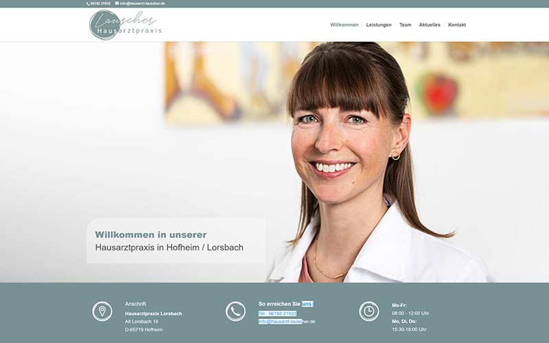 Homepage für eine Arztpraxis in Hofheim