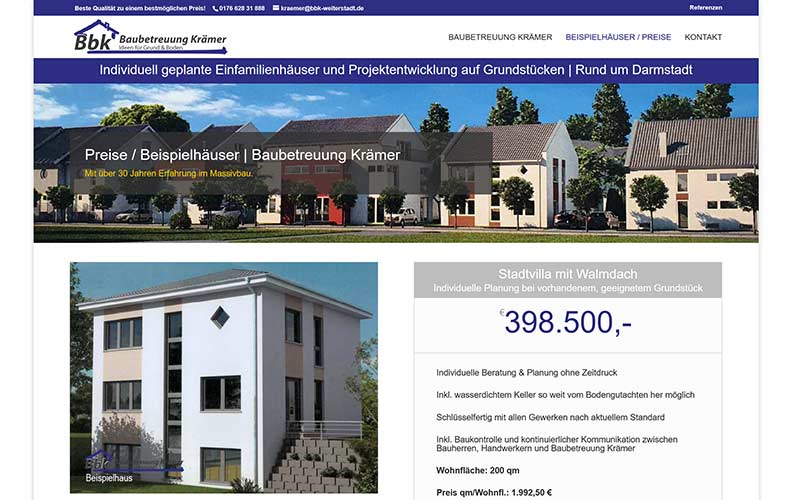 Neue Homepage für ein Bauunternehmen in Weiterstadt