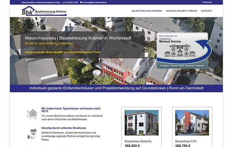 Neue Homepage für ein Bauunternehmen in Weiterstadt