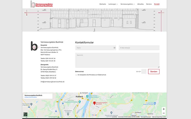 Koblenz | Erstellung einer Website für ein Vermessungsbüro