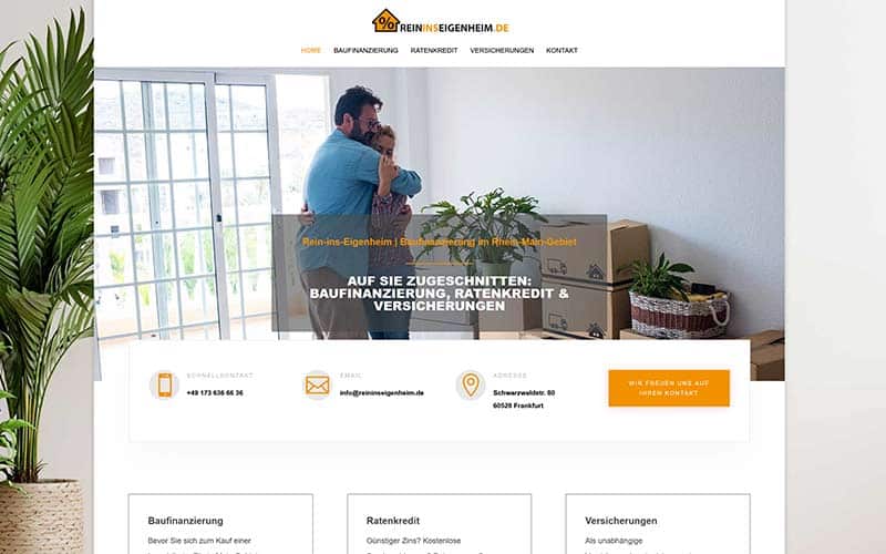 Immobilienmakler Erstellung neuer Website