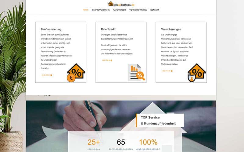 Immobilienmakler Erstellung neuer Website