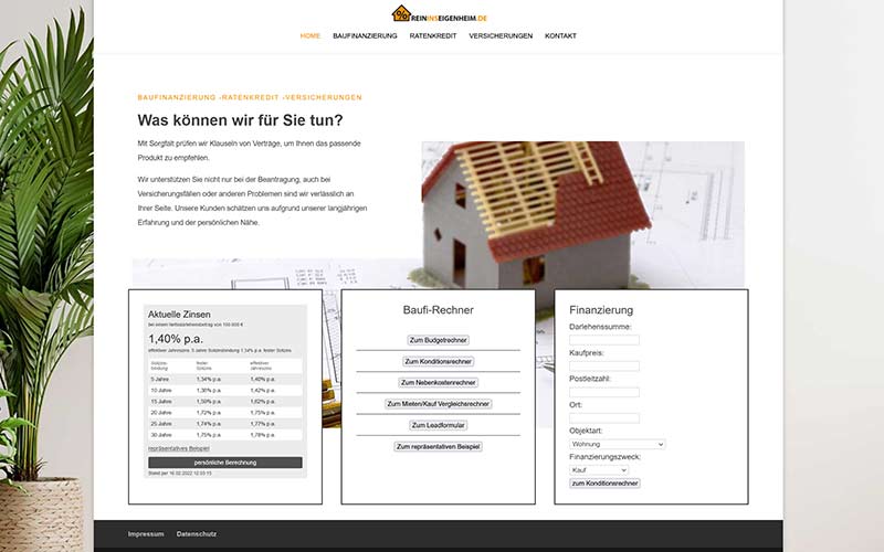 Immobilienmakler Erstellung neuer Website