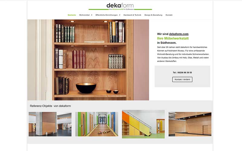 Möbel-Werkstatt Erstellung eine Homepage
