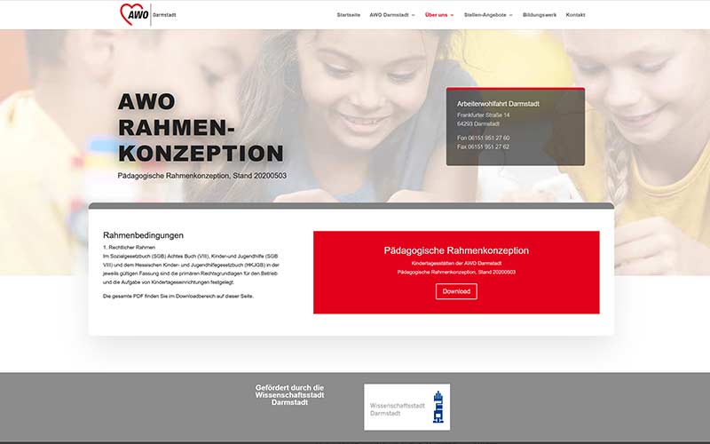 Website Erstellung AWO Darmstadt