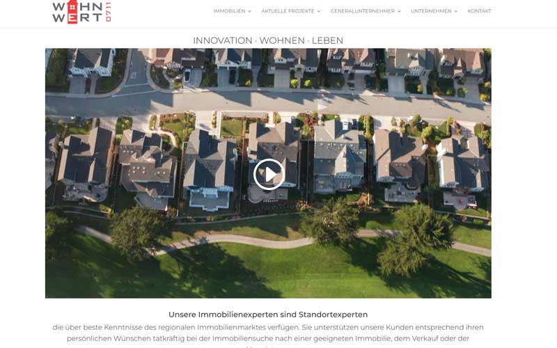 homepageerstellung-Makler-2 WordPress CMS für ein Maklerbüro