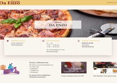 Erstellung Website (Onepager) Pizzeria in Egelsbach