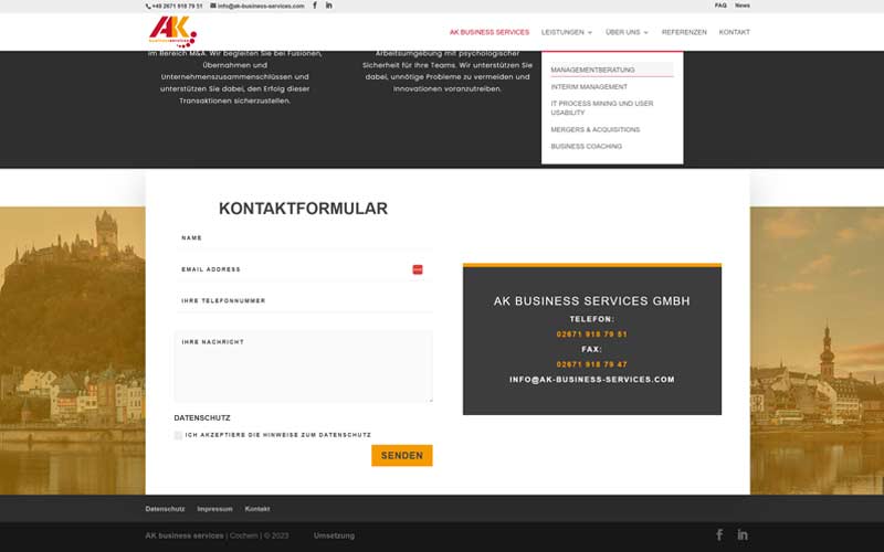 Cochem: Erstellung einer neuen Homepage