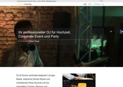 Homepage-Erstellung für einen DJ