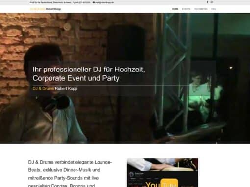Homepage-Erstellung für einen DJ