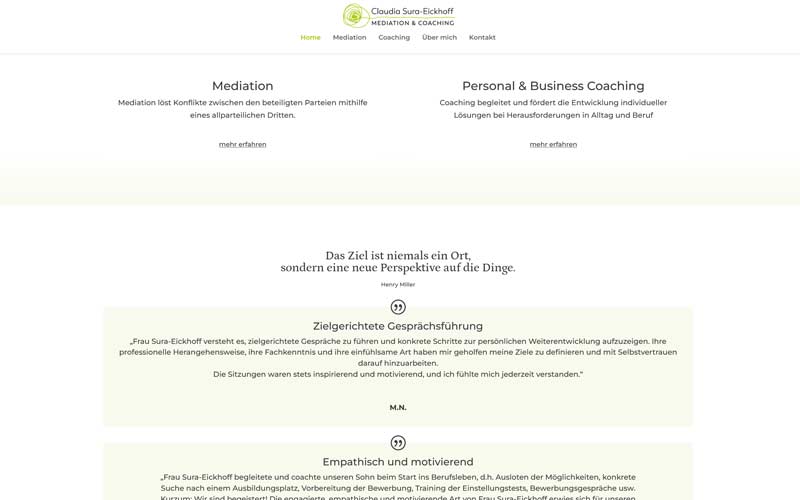 Website an einem Tag
