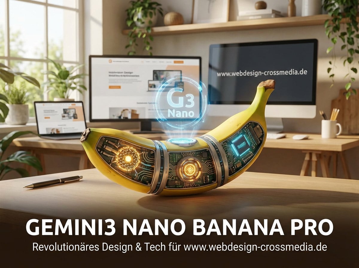 Banane mit futuristischem Design und Technik